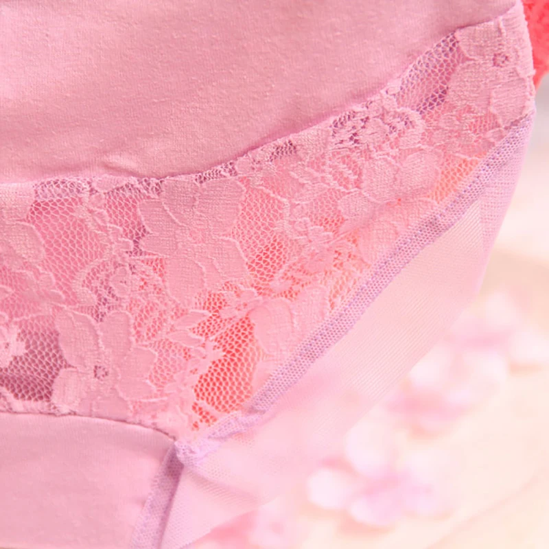 Женское нижнее белье с бантом и средней посадкой модные кружевные трусики
