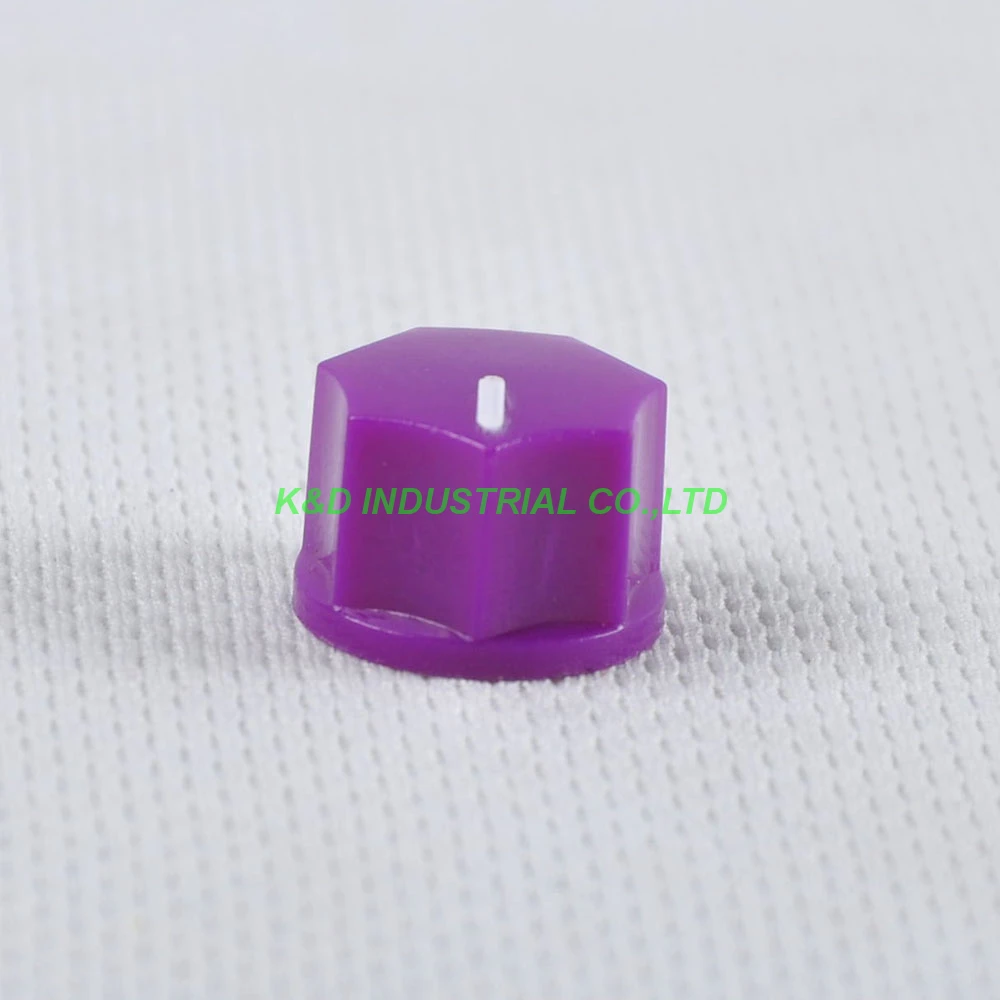 

10pcs Colorful Purple Rotary Control Plastic Potentiometer Knob Guitar Knurled Shaft Hole