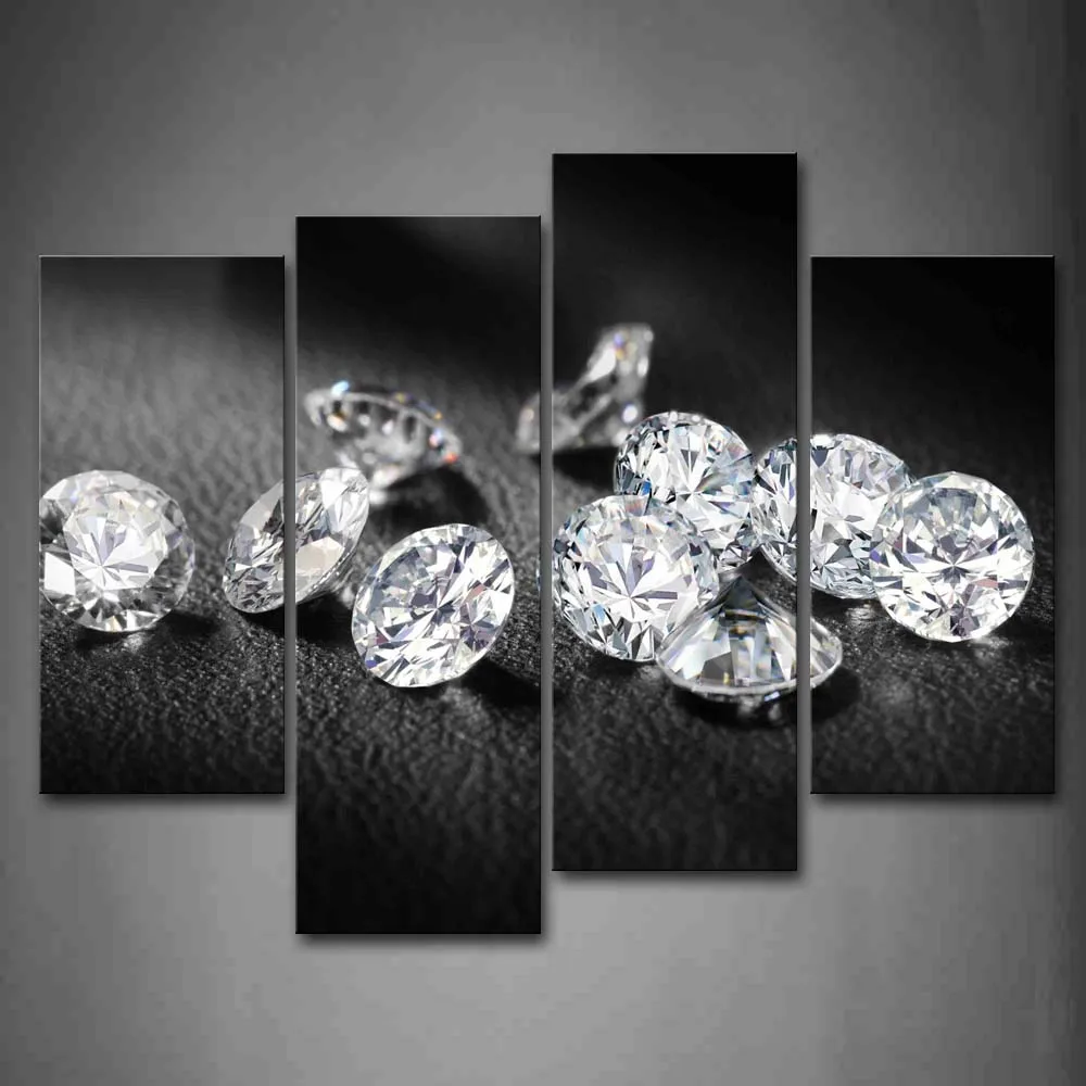 4 панели без рамки настенные художественные фотографии ювелирный стол холст
