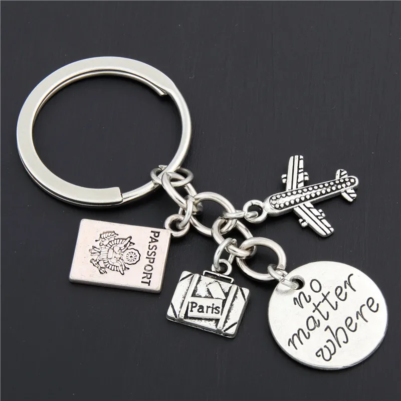1 шт. Парижский брелок для ключей с пропуском ювелирное изделие серебряного цвета