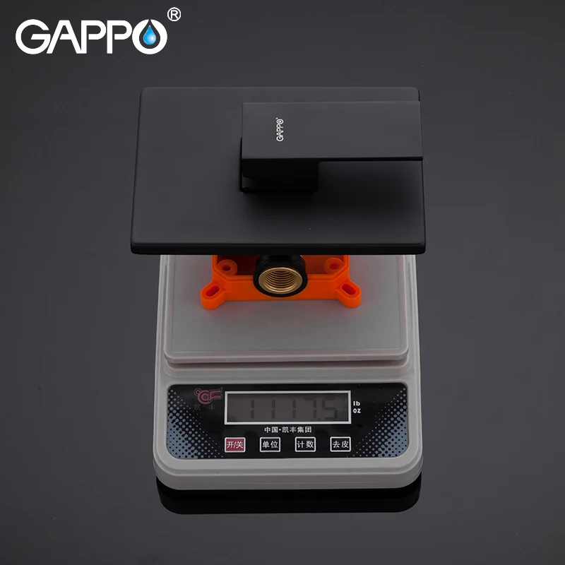 

GAPPO Shower Faucets black waterfall shower rain shower sets bathroom faucet tap wall mounted bath shower mixer faucet set
