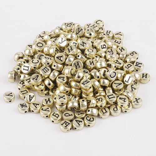 Style 8 4x7mm 100 шт 6*6/4*7 мм случайные смешанные белые русские буквы Алфавит Акриловые кубические бусины для украшения дома - Цвет: Style 8 4x7mm