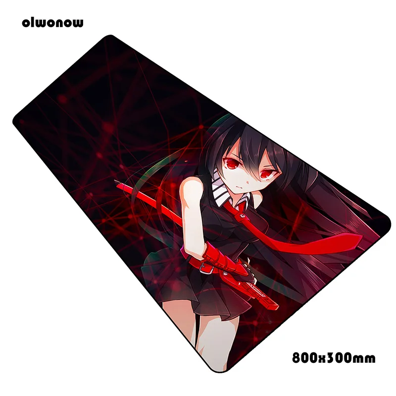 Коврик для мыши akame ga kill 80x30 см великолепный компьютерный коврик геймер геймпад
