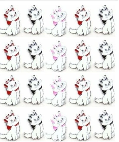 Оптовая продажа Бесплатная доставка 50 шт. металлические подвески Marie Cat разных