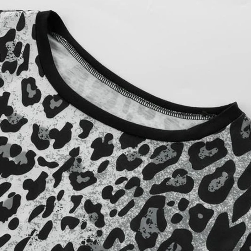 Женское пляжное платье с леопардовым принтом свободное трапециевидной формы