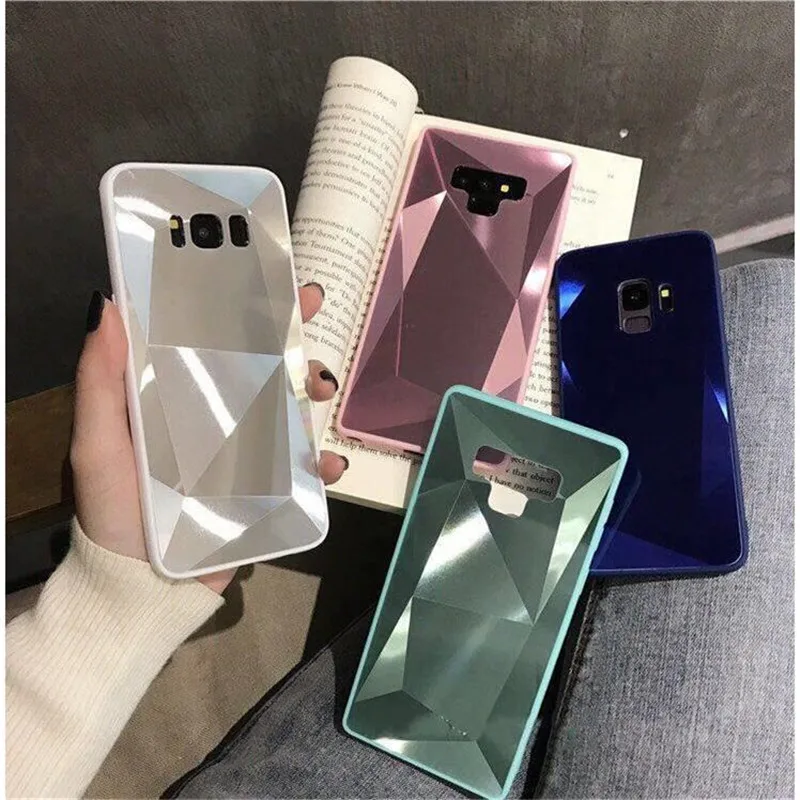 Для Samsung Galaxy J3 J5 J7 A5 J4 J6 A6 A8 S8 S9 S10 плюс S10E A9 A7 Note 8 9 3D с бриллиантовым блеском зеркальный розовый чехол