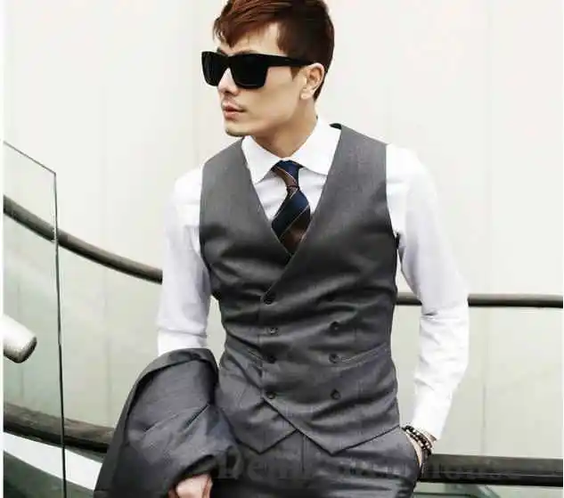 2017 новое поступление Классические жилетки жениха Мужские на заказ размер и цвет