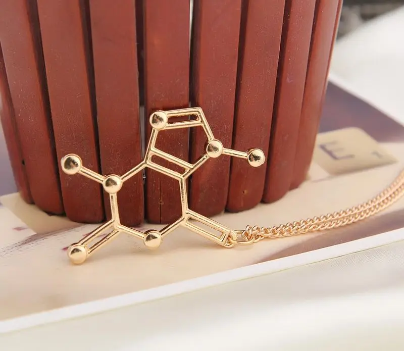 12 pcs/lot wholesale Fashion Design DNA Necklace Serotonin Dopamine Acetylcholine Biochemistry Molecule Chain Pendant | Украшения и