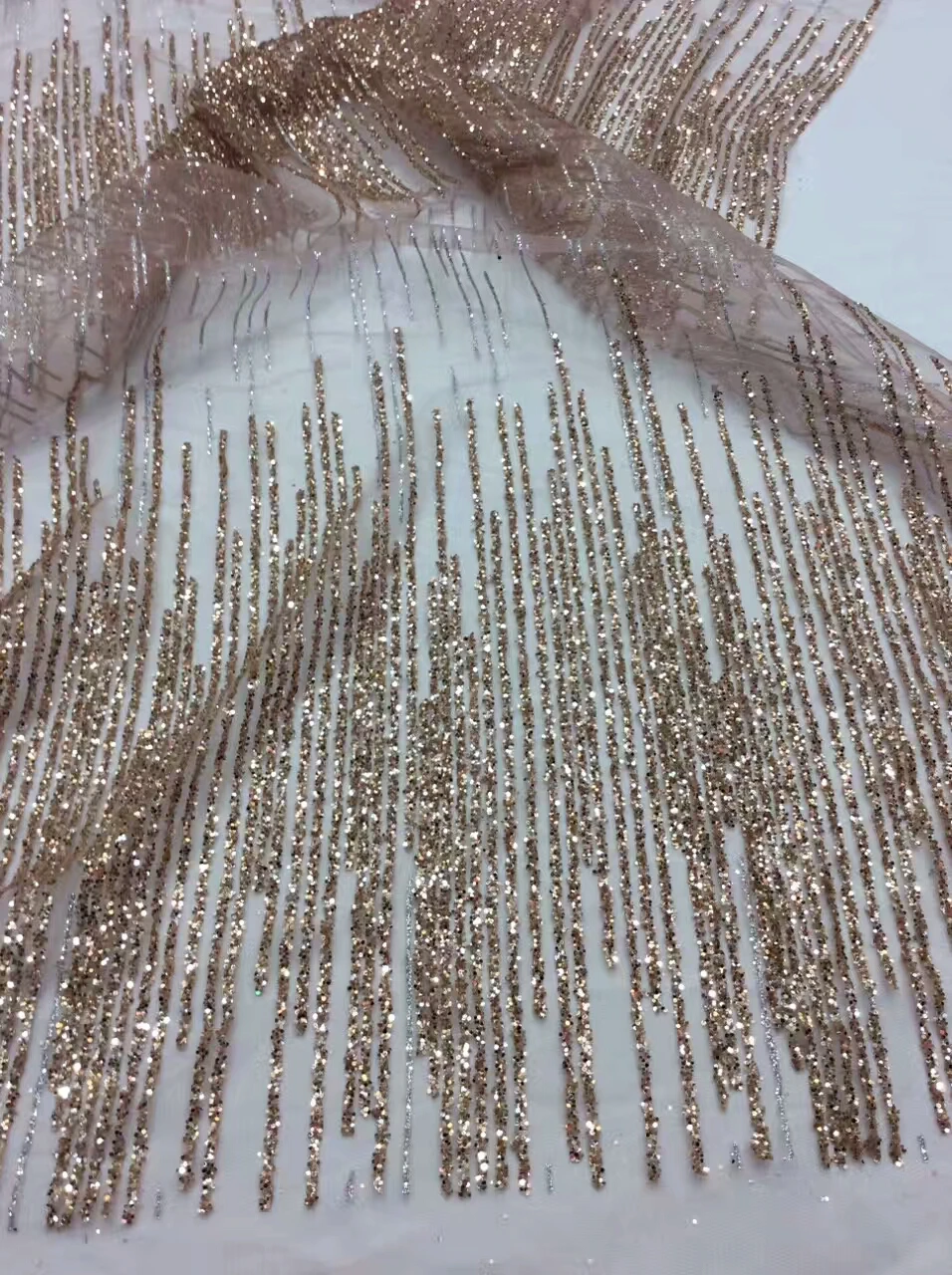 Новая африканская блестящая сухая кружевная ткань 2018 высококачественное