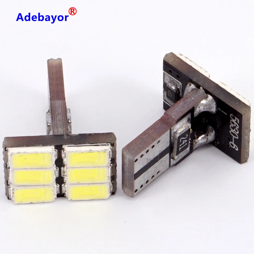 100 X T10 w5w печатная плата без ошибок 168 194 5630 5730 6smd светодиодный SMD Светодиодная