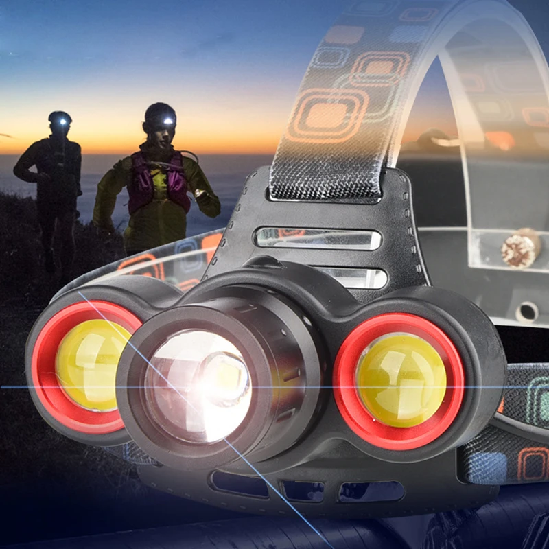 Litwod Z20 XM-L T6 светодиодный налобный фонарь Перезаряжаемый 18650 лм зум-объектив Головной фонарь Фонарь налобный фонарь для кемпинга