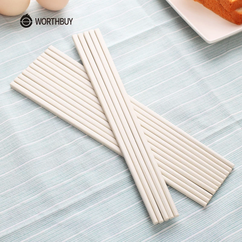 WORTHBUY 10 шт./компл. китайский многоразовые бамбуковые палочки для еды Экологичные