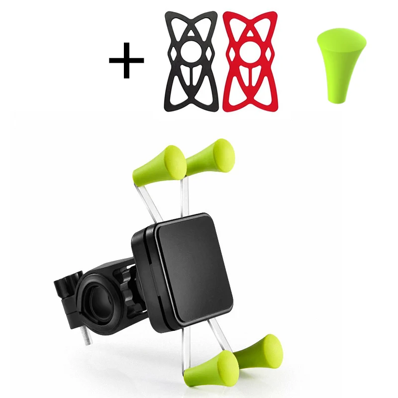 Green add 1green cap XMXCZKJ велосипед X-Grip держатель для мобильного телефона аксессуары подставка поддержка для iPhone X сотовый телефон мотоцикл Сцепление держатель - Цвет: Green add 1green cap