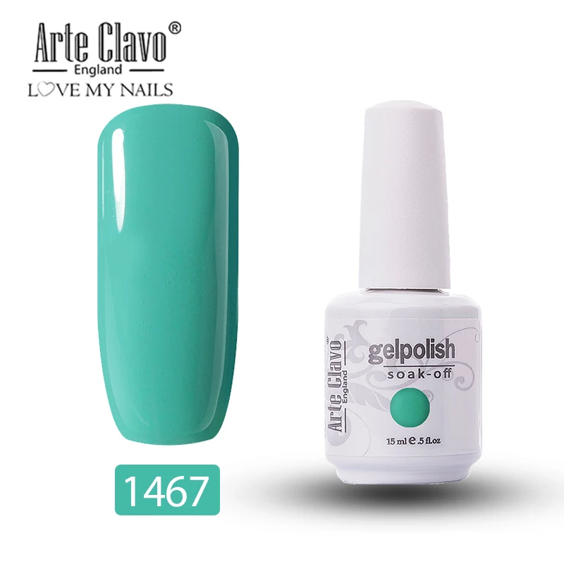 1467 Arte Clavo, телесный цвет, 15 мл, СВЕТОДИОДНЫЙ УФ-гель, лаки для ногтей, замочить от лака, Набор лаков, стойкий лак для ногтей - Цвет: 1467