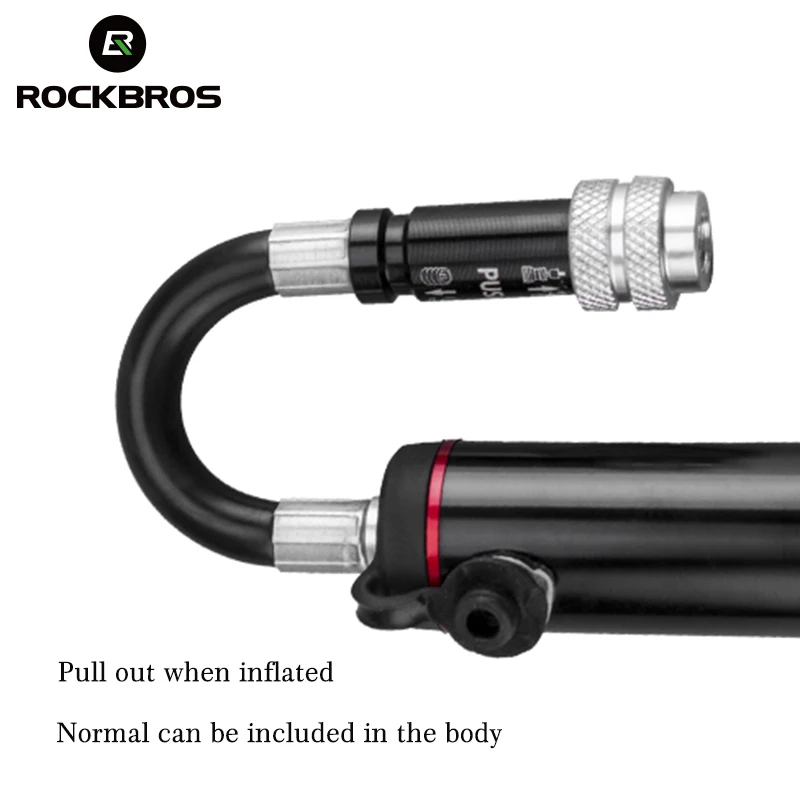 Насос воздушный велосипедный ROCKBROS портативный с манометром 150 PSI | Спорт и