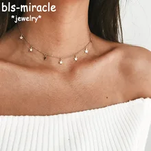 Bls miracle богемные новые модные ожерелья золотистого цвета звезда
