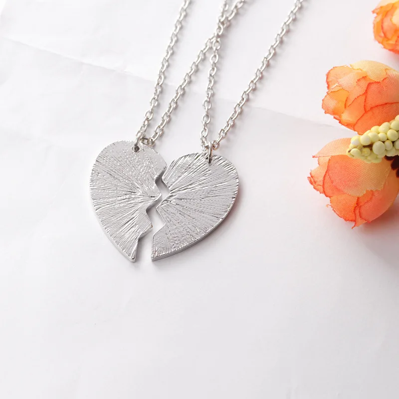 10 компл./лот Бос ожерелье два шить любовь кулон лучший суки girlfriendsnecklace | Украшения