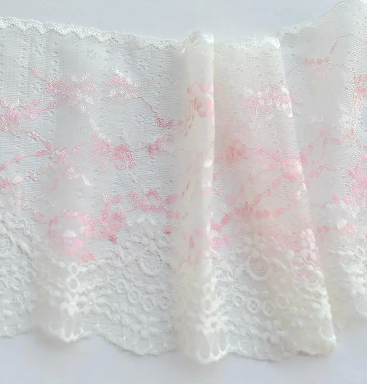 2 Meters 15.5cm Width 2018 Latest African Guipure Embroidery Pink Lace Trim Embroidered Fabric | Дом и сад