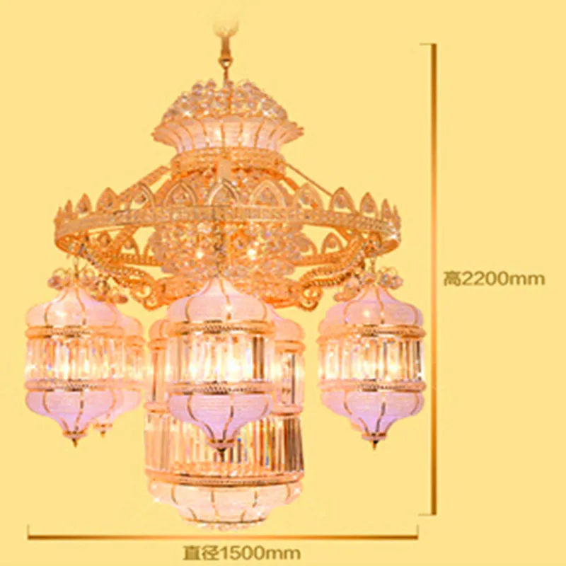 Традиционные Хрустальные Налобные фонари для лобби отеля пентхауса пола