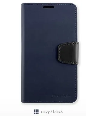 Navy Mercury Goospery Соната Дневник ТПУ кожаный бумажник флип чехол для samsung Galaxy S6 S7 Edge S8 S9 Plus Note 2 3 4 5 8 - Цвет: Navy