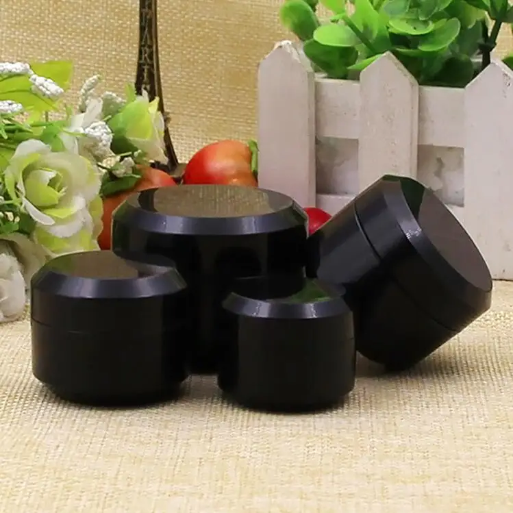 50 шт. 5 10 15 30 г Черный пластик для упаковки образцов jar мужской крем для глаз уход за кожей емкость для жидкостей
