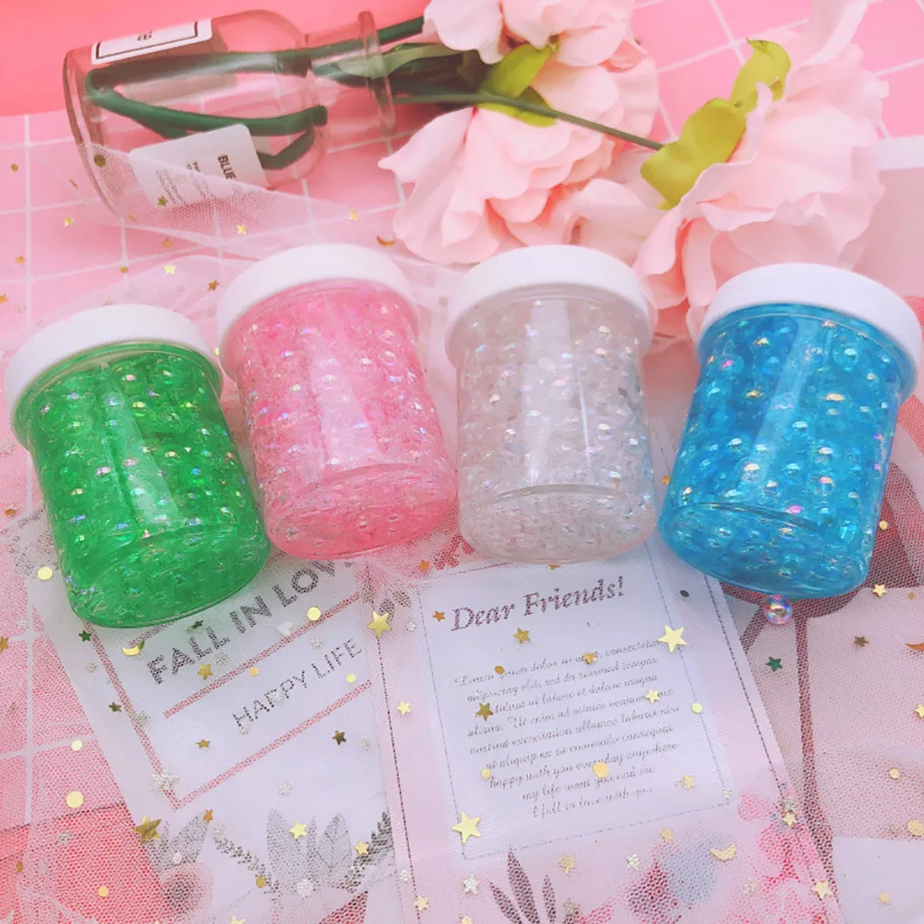 Русалка жемчуг DIY Кристалл грязи тонкий декомпрессии игрушки красивый жемчуг красочные бусины слизи шпатлевка ароматическое давление дети грязи игрушки