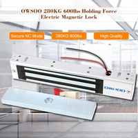 owsoo 280kg 600lbs holding force electric magnetic lock for door access control system electromagnet fail safe nc mode