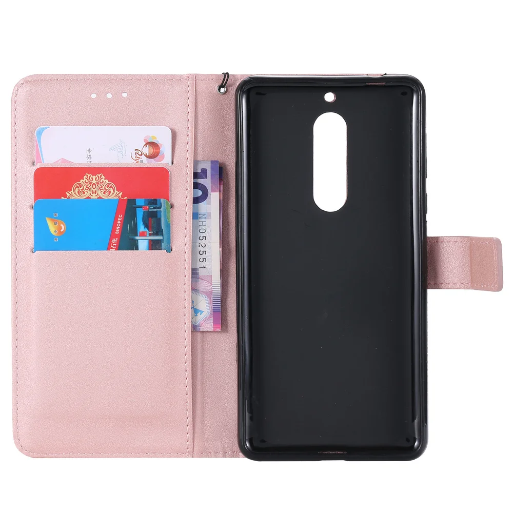 Чехол-книжка для Nokia 5 чехол-бумажник с откидной крышкой TA-1024 TA-1044 TA-1053 TA-1008 чехлы