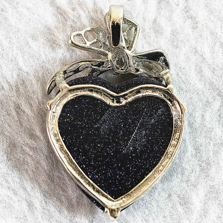 Ювелирные изделия делает выводы синий песчаник teardrop и овальной формы подвеска