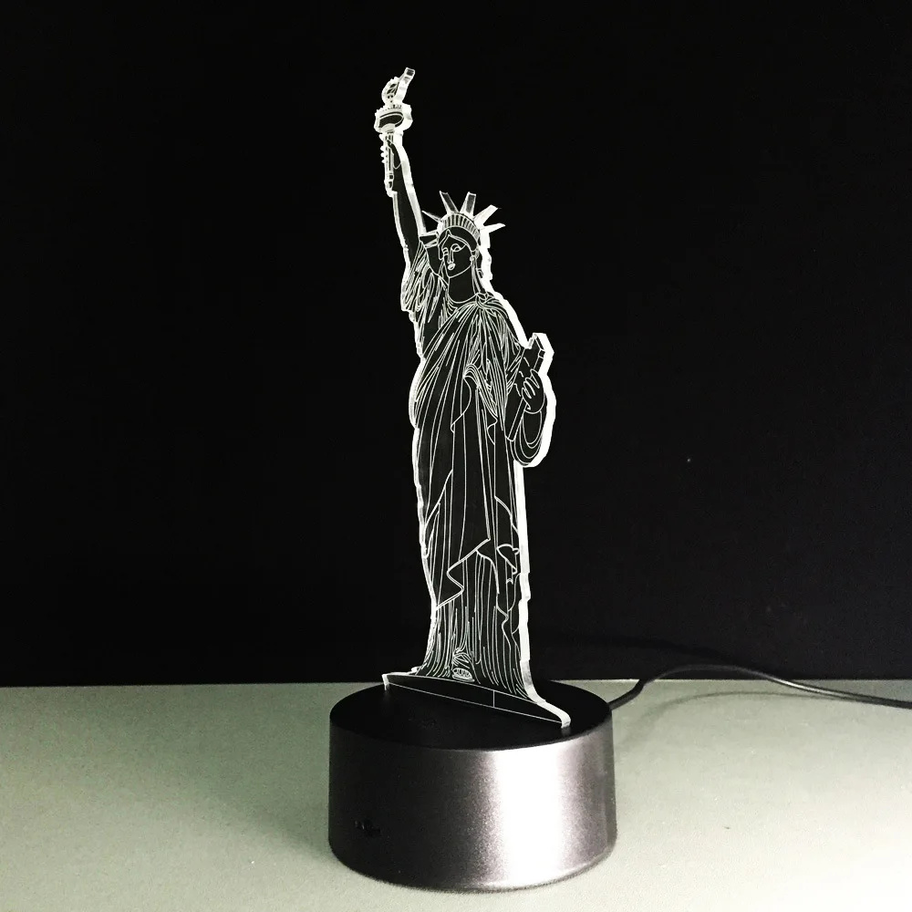 Led Usb 3d лампа беспроводная батарея Светодиодный настенный бра для детей спальни