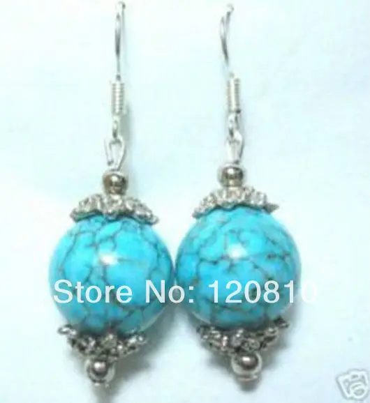Тибетские бирюзовые бусины для вечеринки висячие серьги ювелирные изделия 5 пар |
