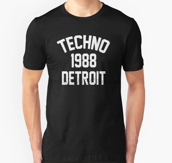 Мужская футболка с коротким рукавом Techno 1988 Детройт унисекс Топы Женская