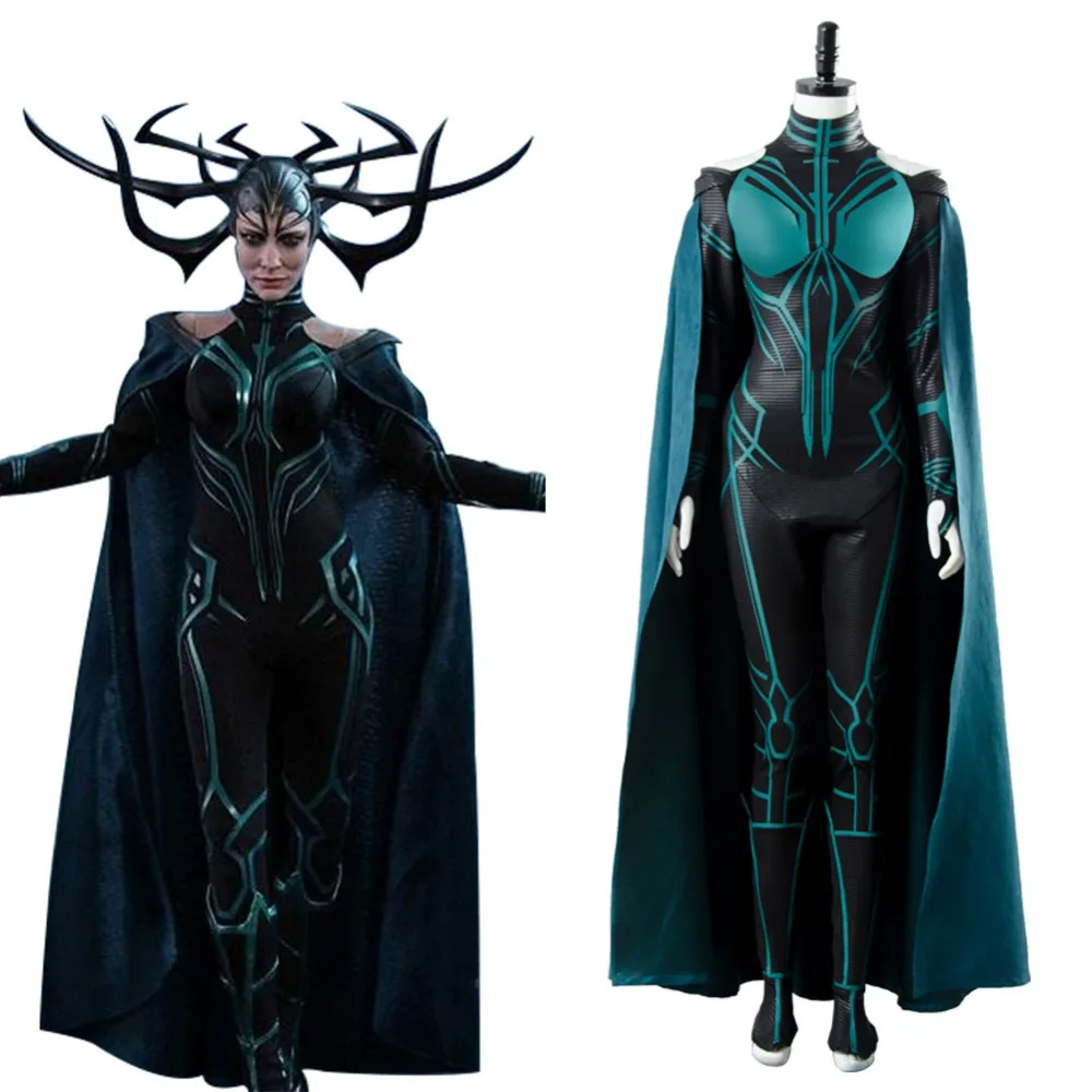 Thor 3 Ragnarok Goddess Of Death Hela Cosplay Outfit Costume Jumpsuits With Robe Sets Halloween Carnival | Тематическая одежда и