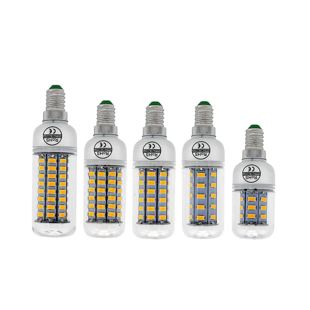 E14 светодиодная кукурузная лампа 220 в 240 В 5730 smd 24 36 48 56 69 люстра Замена 30 Вт 50 60 80