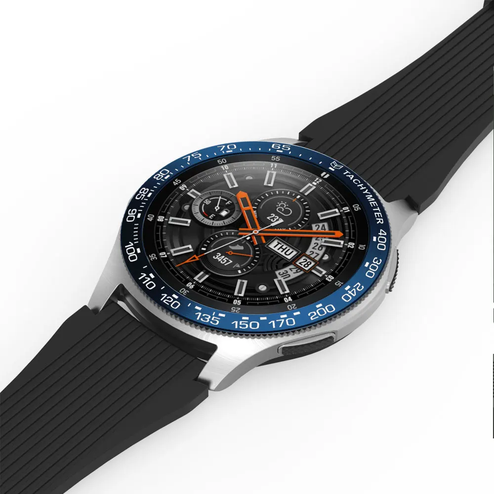 Для samsung Galaxy Watch 46 мм ободок кольцо клейкая крышка против царапин металлическое защитное кольцо Смарт-часы крышка# B
