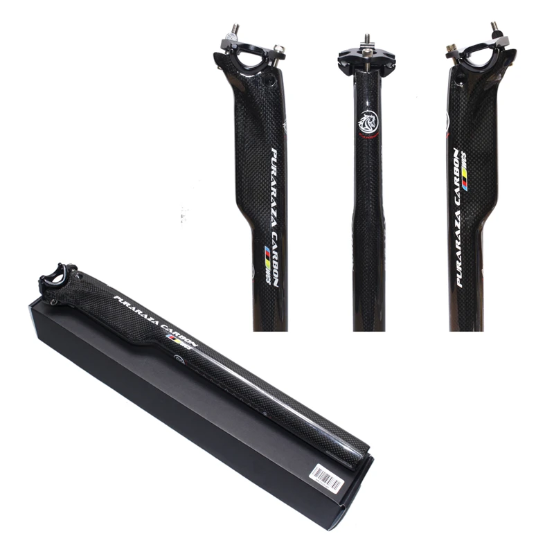 3 К углерода Волокно нарушая ветер Велосипедные седлодержатели MTB BMX глянцевых Bike