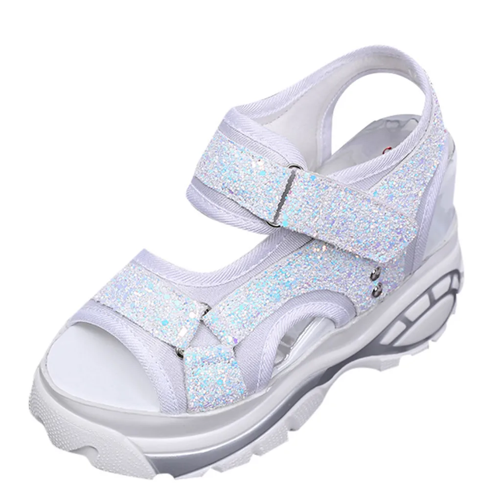 Женские босоножки на танкетке SAGACE модные летние сандалии с открытым носком