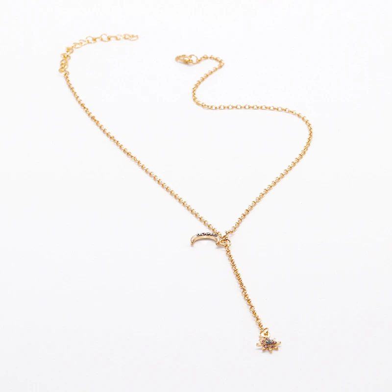 Женские модные длинные цепочка Богема подвески и ожерелья золотого цвета