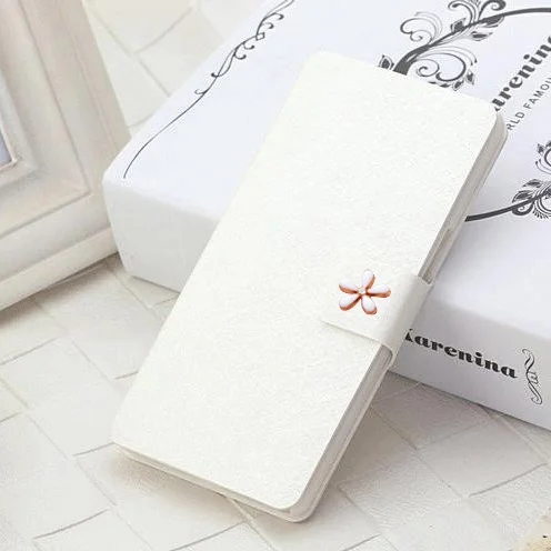 White With Leaf Роскошный ультра тонкий кожаный чехол для lenovo A5000 A 5000, откидной Чехол-книжка, дизайнерская сумка для мобильного телефона с отделением для карт - Цвет: White With Leaf