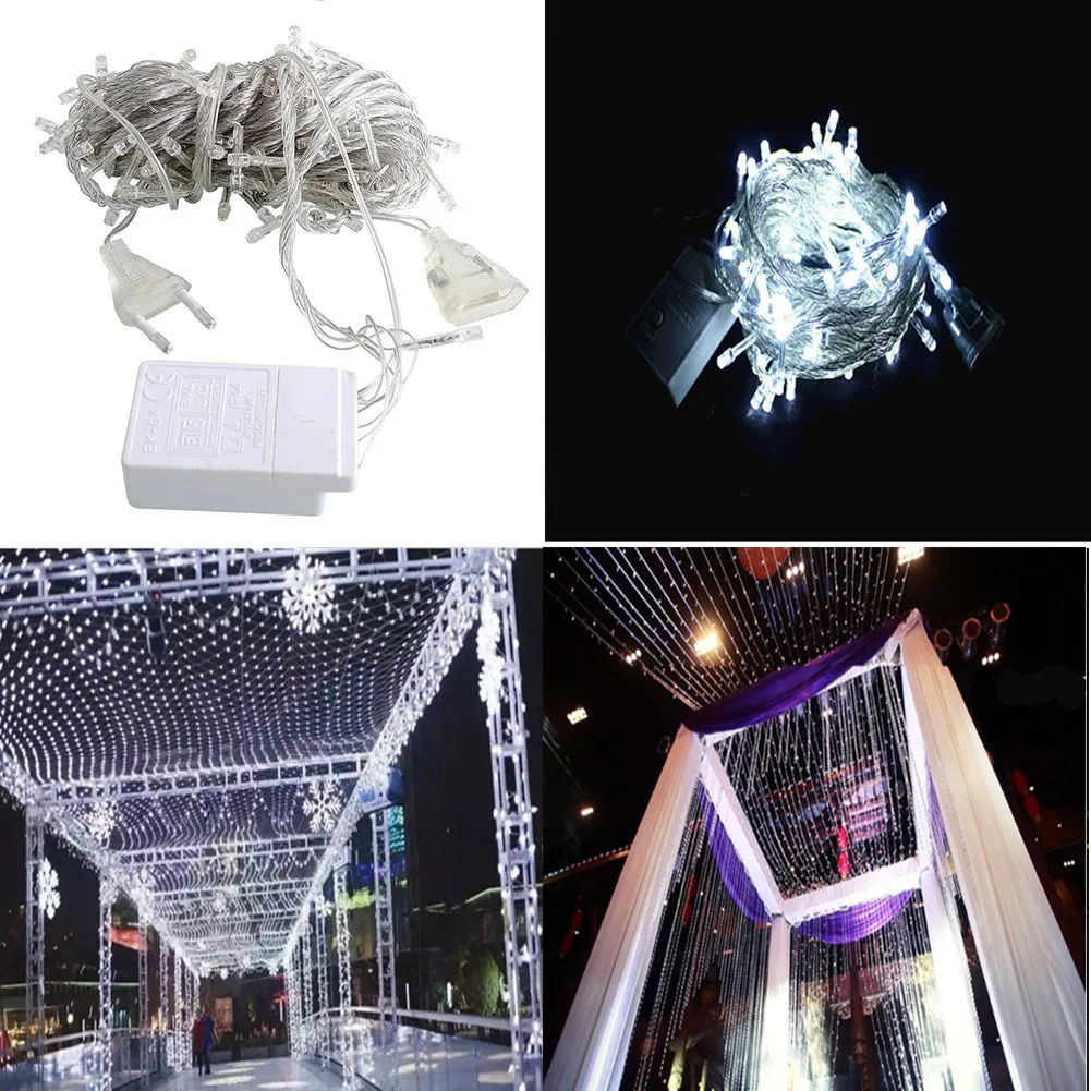10m100Led White Рождественские украшения, теплый светодиодный светильник, рождественские украшения для дома, елочные украшения, Новогоднее украшение, Navidad - Цвет: 10m100Led White