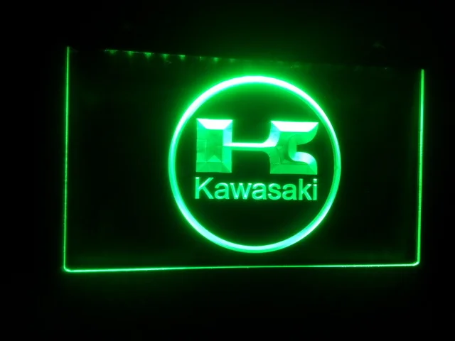 Ys-013 Kawasaki Гонки мотоциклах пивной бар Паб Клуб 3d знаки светодиодная неоновая