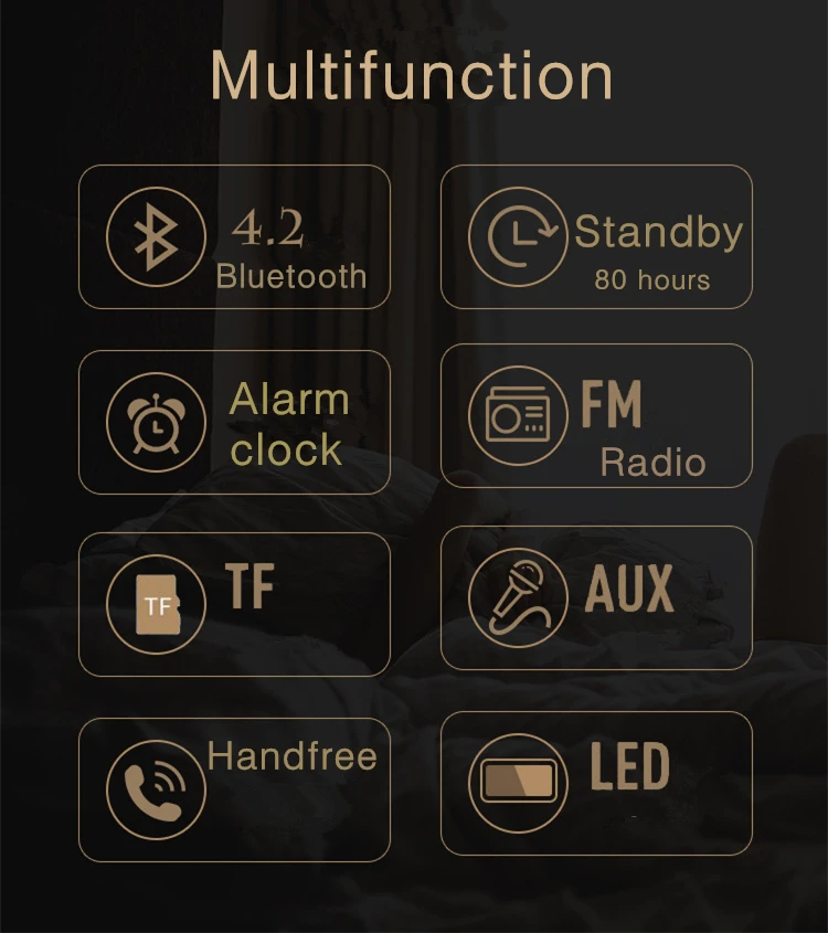 Электронный СВЕТОДИОДНЫЙ Будильник bluetooth динамик с AUX/TF картой plaback беспроводные радиочасы Портативная колонка с сабвуфером часы