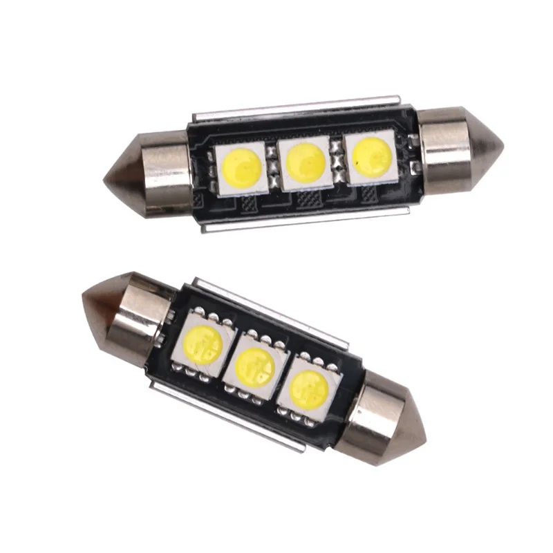 10 шт. 36 мм 39 41 SMD 5050 светодиодный Белый купол Festoon автомобильный светильник CANBUS без