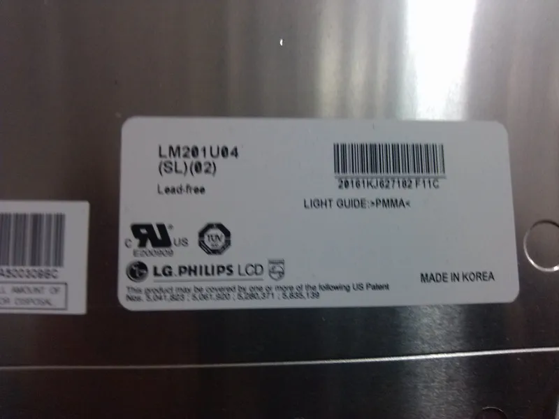 Бренд оригинальный LM201U04 SL02 20 1 &quotдюймовый TFT ЖК дисплей панель экран дисплея