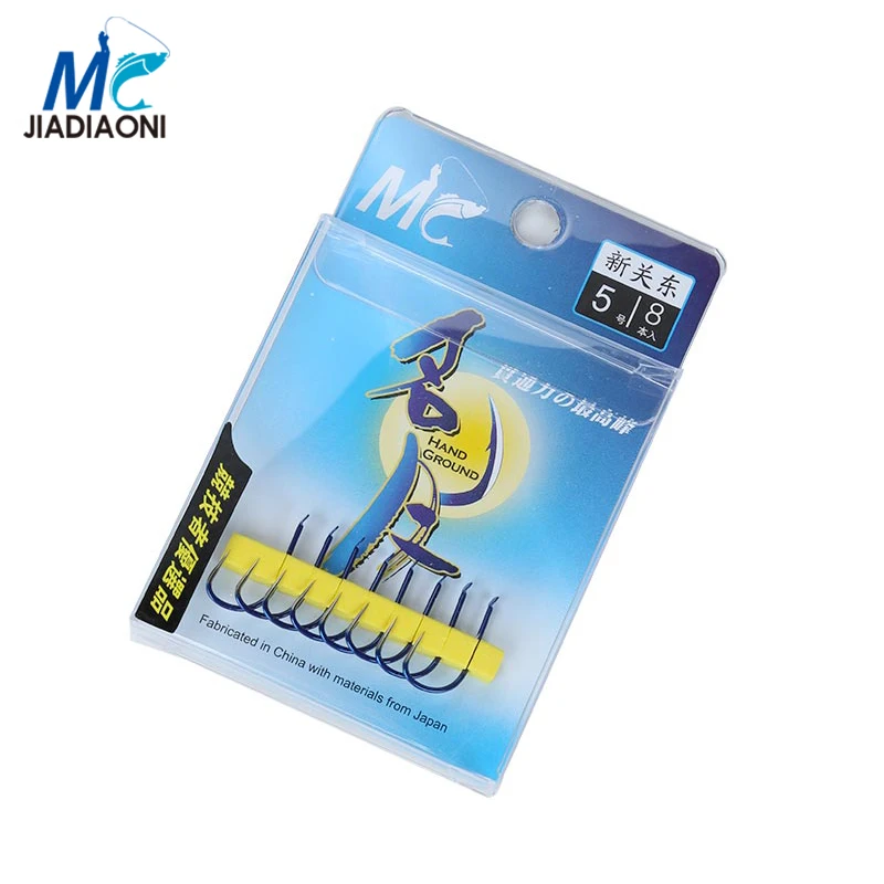 JIADIAONI 8pieces/Lot Fishing Hook Set Non-barb High Carbon Fishhooks Lure Accessories JDN032 | Спорт и развлечения