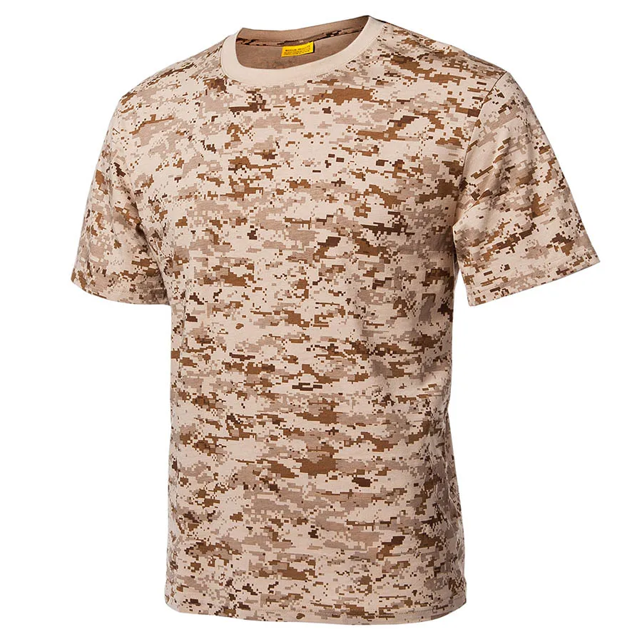 Desert Camo Refire gear Военная камуфляжная футболка Для мужчин чулочно-носочные изделия US армейская тактическая футболка лето быстросохнущая дышащая мужская футболки - Цвет: Desert Camo
