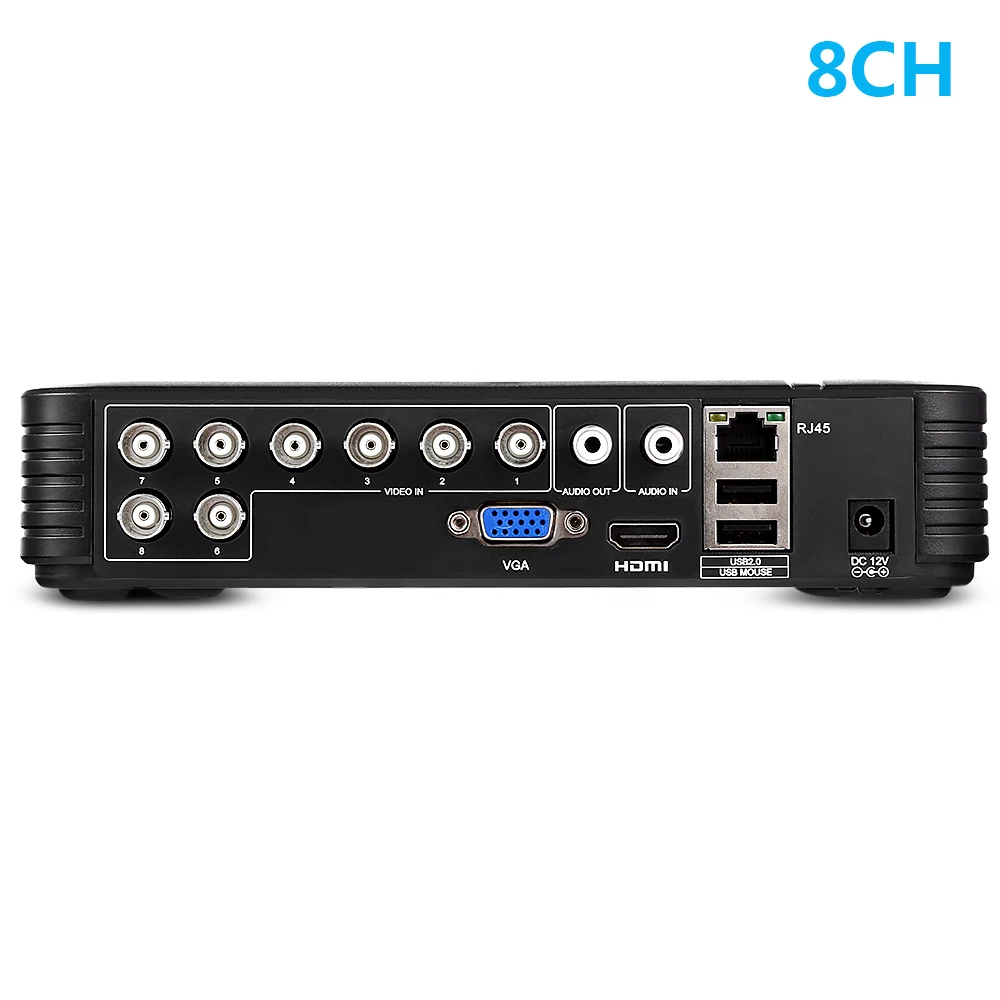 Hiseeu 1080N 4CH 8CH 5in1 комплект видеонаблюдения Мини DVR VGA HDMI безопасности Системы для 1080 P