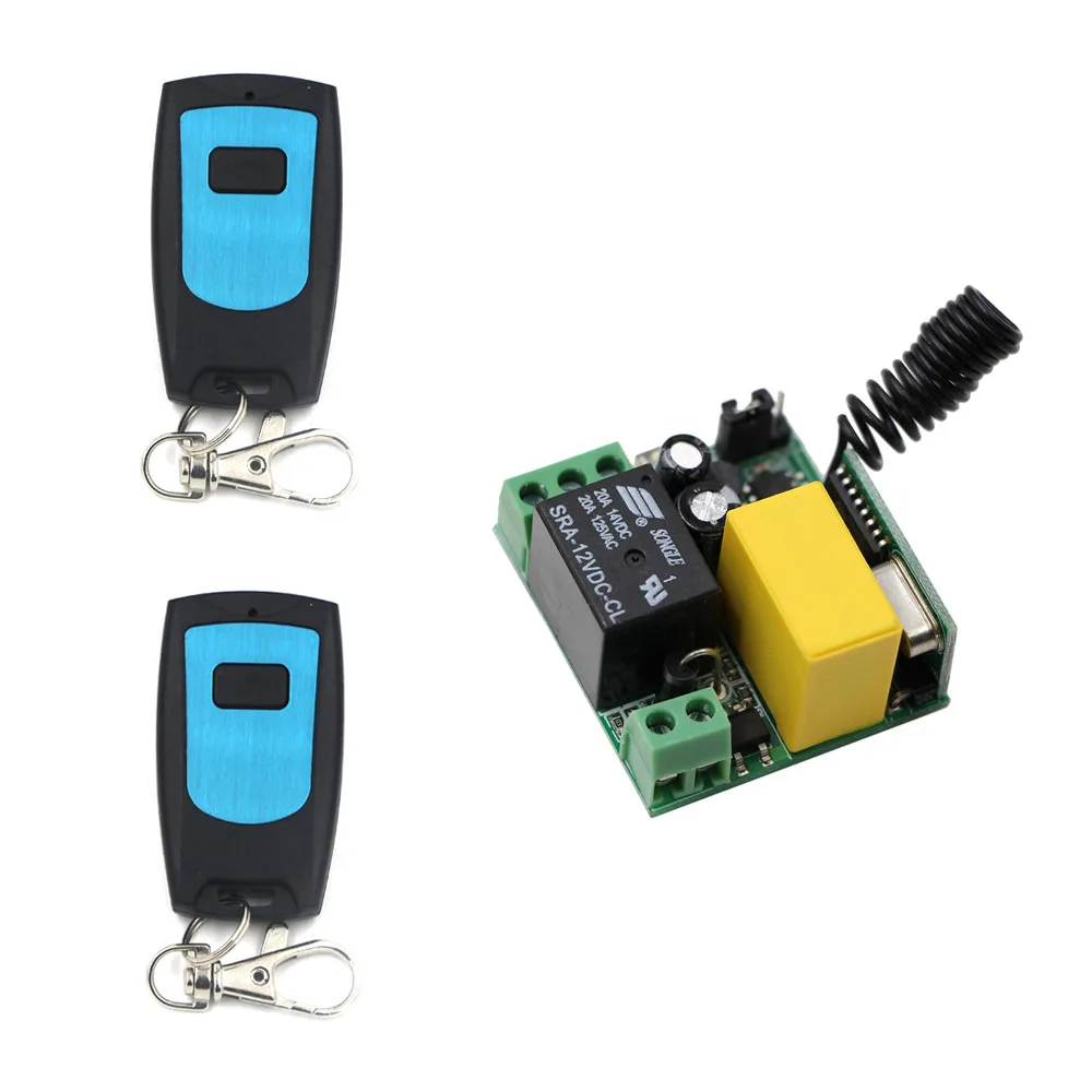 RF мини беспроводной пульт дистанционного управления AC 220 V 1 CH Новый * приемник + 2