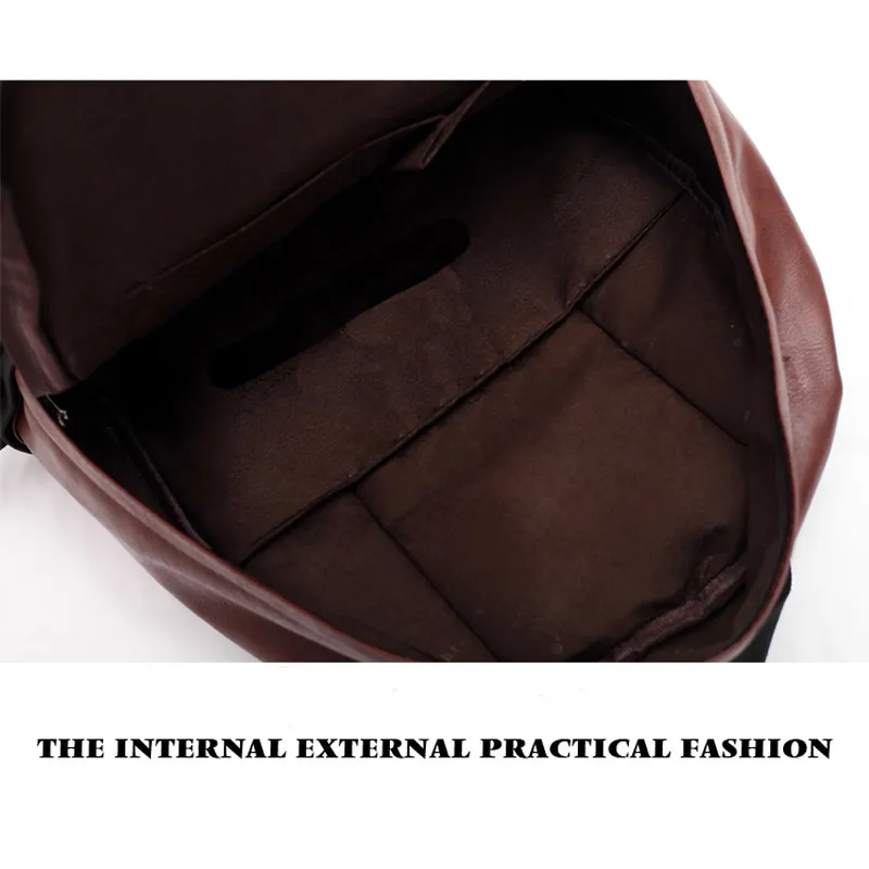 Рюкзак мужской кожаный коричневый для ноутбука|mochila feminina|bolsa mochila femininaleather man backpack |
