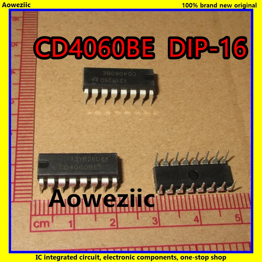 10 шт./лот CD4060BE CD4060 4060 DIP 16 CMOS 14 STAGE Ripple Carry бинарный счетчик/делитель и генератор IC